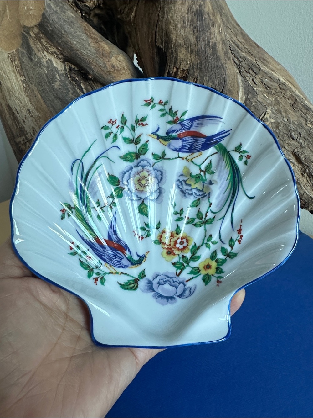 Vintage LEC Leclair Limoges France Porcelain Shell Trinket Dish